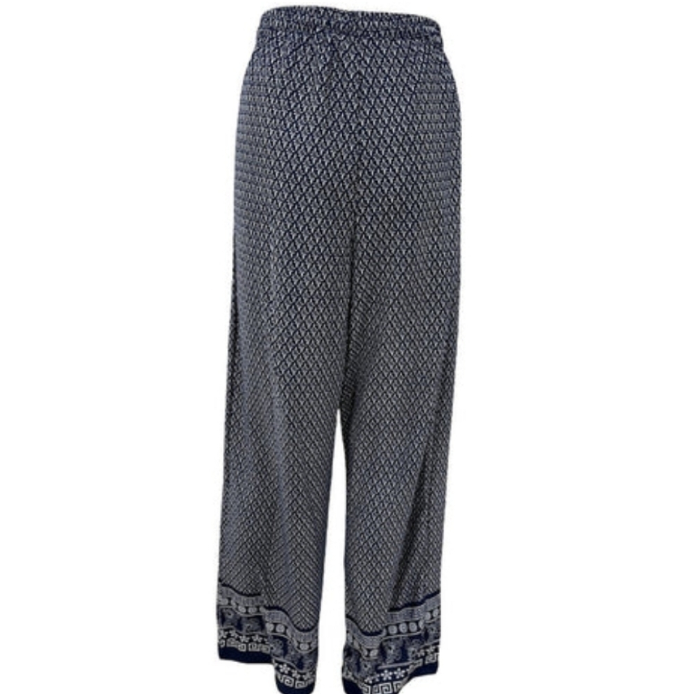 Max Studio Harem Pants Elastic Waist Wide Leg Size M